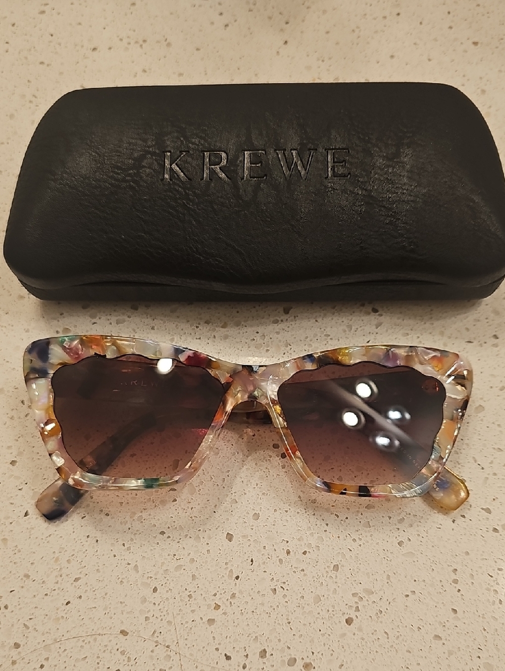 KREWE Brigitte Sunglasses in Gelato Multicolor Acetate - Picture 2 of 6